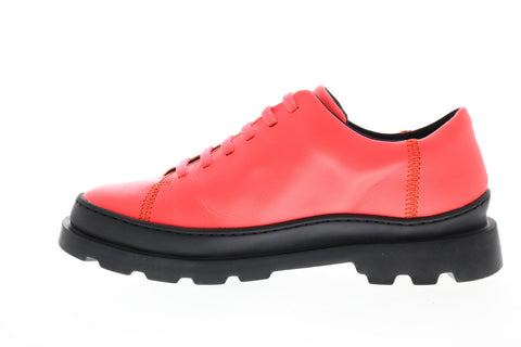 Camper Brutus K200551-008 Womens Pink Leather Lace Up Oxford Flats Shoes