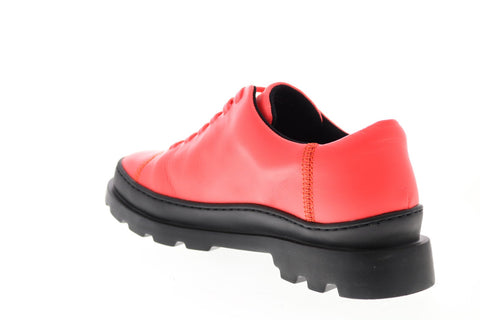 Camper Brutus K200551-008 Womens Pink Leather Lace Up Oxford Flats Shoes