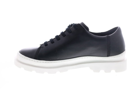 Camper Brutus K200551-021 Womens Black Leather Lace Up Oxford Flats Shoes