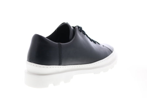 Camper Brutus K200551-021 Womens Black Leather Lace Up Oxford Flats Shoes