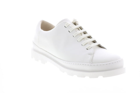 Camper Brutus K200551-022 Womens White Leather Lace Up Oxford Flats Shoes