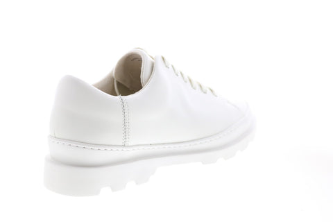 Camper Brutus K200551-022 Womens White Leather Lace Up Oxford Flats Shoes