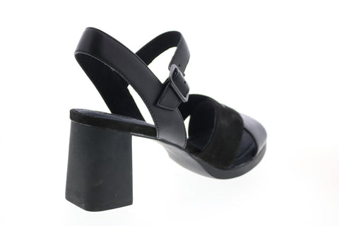 Camper Kara Sandal K200558-004 Womens Black Leather Strap Heels Shoes