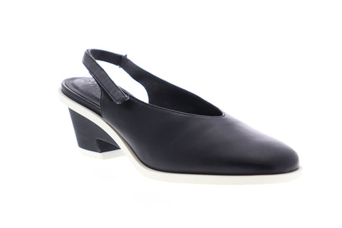 Camper Brooke K200561-001 Womens Black Leather Strap Pumps Heels Shoes