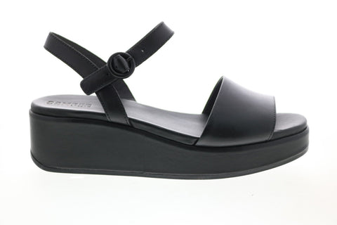 Camper Misia K200564-001 Womens Black Leather Strap Slingback Sandals Shoes