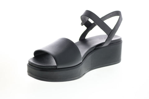 Camper Misia K200564-001 Womens Black Leather Strap Slingback Sandals Shoes