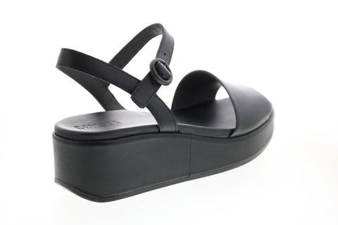 Camper Misia K200564-001 Womens Black Leather Strap Slingback Sandals Shoes