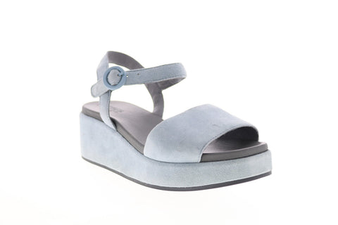 Camper Misia K200564-007 Womens Blue Suede Strap Slingback Sandals Shoes