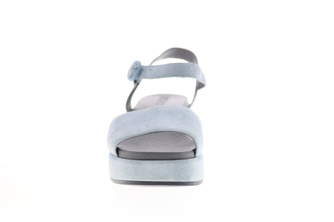 Camper Misia K200564-007 Womens Blue Suede Strap Slingback Sandals Shoes