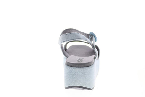 Camper Misia K200564-007 Womens Blue Suede Strap Slingback Sandals Shoes