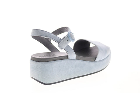 Camper Misia K200564-007 Womens Blue Suede Strap Slingback Sandals Shoes