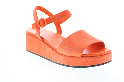 Camper Misia K200564-011 Womens Orange Suede Strap Slingback Sandals Shoes