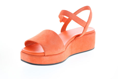Camper Misia K200564-011 Womens Orange Suede Strap Slingback Sandals Shoes