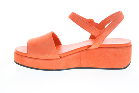 Camper Misia K200564-011 Womens Orange Suede Strap Slingback Sandals Shoes