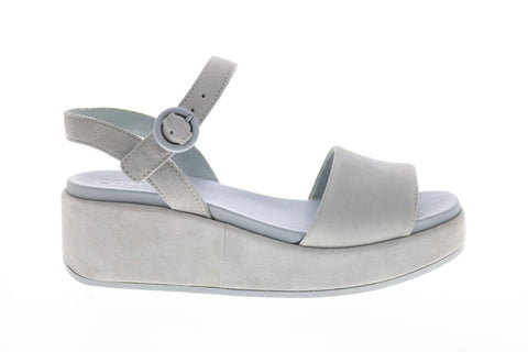 Camper Misia K200564-018 Womens Gray Nubuck Strap Slingback Sandals Shoes