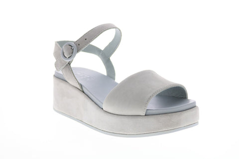 Camper Misia K200564-018 Womens Gray Nubuck Strap Slingback Sandals Shoes