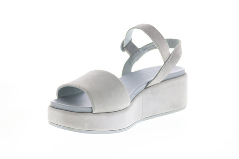 Camper Misia K200564-018 Womens Gray Nubuck Strap Slingback Sandals Shoes