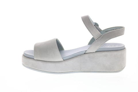 Camper Misia K200564-018 Womens Gray Nubuck Strap Slingback Sandals Shoes
