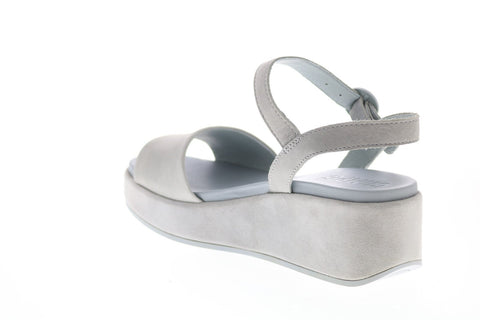 Camper Misia K200564-018 Womens Gray Nubuck Strap Slingback Sandals Shoes