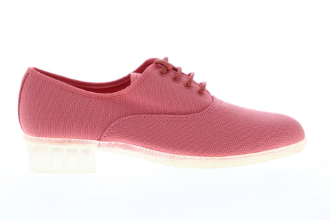 Camper Casi Jazz K200565-007 Womens Pink Canvas Casual Lace Up Oxfords Shoes
