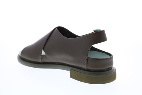 Camper Eda K200571-004 Womens Green Leather Strap Slingback Sandals Shoes