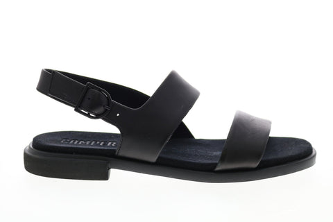 Camper Edy K200573-002 Womens Black Leather Strap Slingback Sandals Shoes
