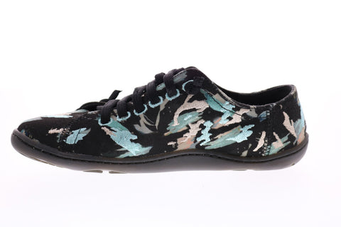 Camper TWS K200587-002 Womens Black Canvas Lace Up Euro Sneakers Shoes
