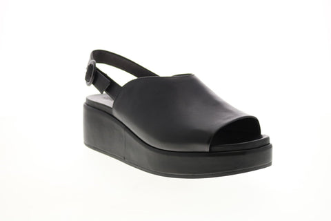 Camper Misia K200592-001 Womens Black Leather Strap Slingback Sandals Shoes