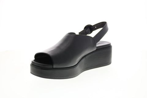 Camper Misia K200592-001 Womens Black Leather Strap Slingback Sandals Shoes