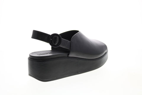 Camper Misia K200592-001 Womens Black Leather Strap Slingback Sandals Shoes