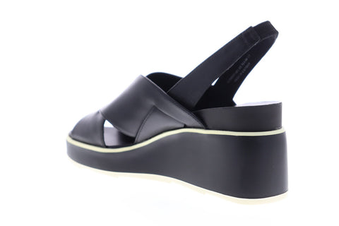 Camper Tropik K200593-001 Womens Black Leather Heels Strap Wedges Shoes