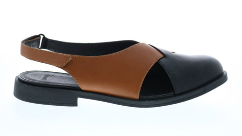 Camper TWS K200600-001 Womens Brown Leather Slip On Slippers Mules Shoes
