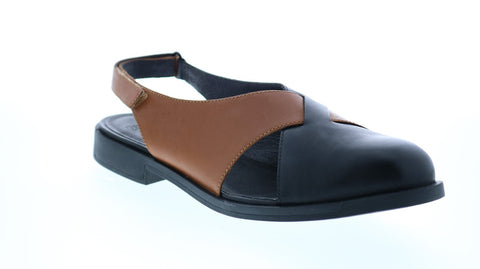 Camper TWS K200600-001 Womens Brown Leather Slip On Slippers Mules Shoes