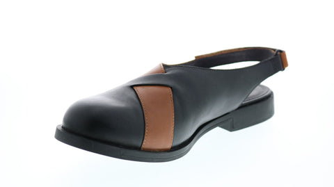Camper TWS K200600-001 Womens Brown Leather Slip On Slippers Mules Shoes