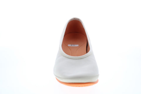 Camper Alright K200607-001 Womens White Leather Slip On Heels Pumps Shoes