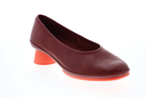 Camper Alright K200607-005 Womens Red Leather Slip On Pumps Heels Shoes