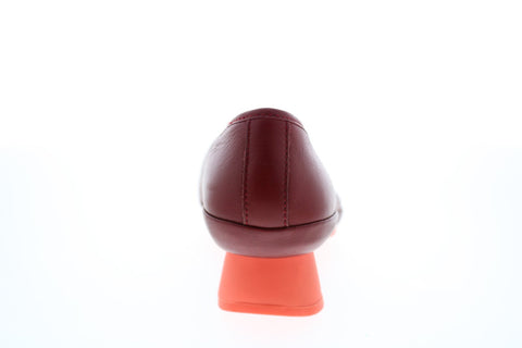 Camper Alright K200607-005 Womens Red Leather Slip On Pumps Heels Shoes