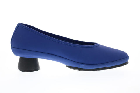 Camper Alright K200607-007 Womens Blue Leather Slip On Heels Pumps Shoes