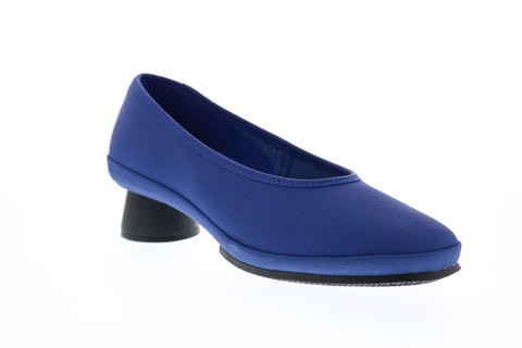 Camper Alright K200607-007 Womens Blue Leather Slip On Heels Pumps Shoes