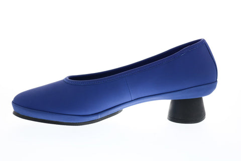 Camper Alright K200607-007 Womens Blue Leather Slip On Heels Pumps Shoes