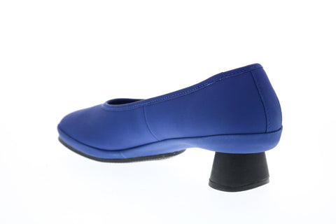 Camper Alright K200607-007 Womens Blue Leather Slip On Heels Pumps Shoes
