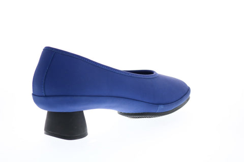 Camper Alright K200607-007 Womens Blue Leather Slip On Heels Pumps Shoes
