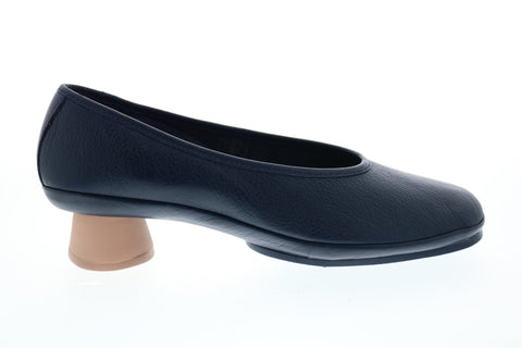 Camper Alright K200607-008 Womens Black Leather Slip On Heels Pumps Shoes