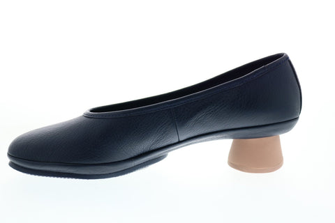 Camper Alright K200607-008 Womens Black Leather Slip On Heels Pumps Shoes