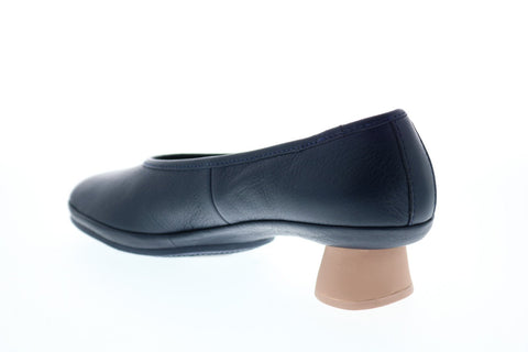 Camper Alright K200607-008 Womens Black Leather Slip On Heels Pumps Shoes