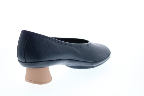 Camper Alright K200607-008 Womens Black Leather Slip On Heels Pumps Shoes
