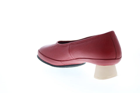 Camper Alright K200607-029 Womens Red Leather Slip On Pumps Heels Shoes