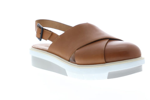 Camper Marta K200610-002 Womens Brown Leather Strap Flip-Flops Sandals Shoes