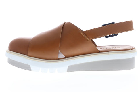 Camper Marta K200610-002 Womens Brown Leather Strap Flip-Flops Sandals Shoes