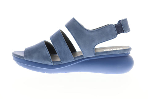 Camper Balloon K200611-002 Womens Blue Suede Strap Casual Slippers Shoes